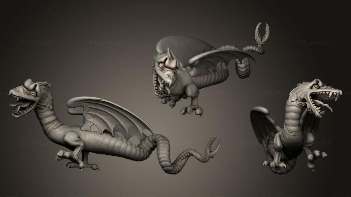 Figurines of griffins and dragons (La Grand Goule, STKG_0071) 3D models for cnc